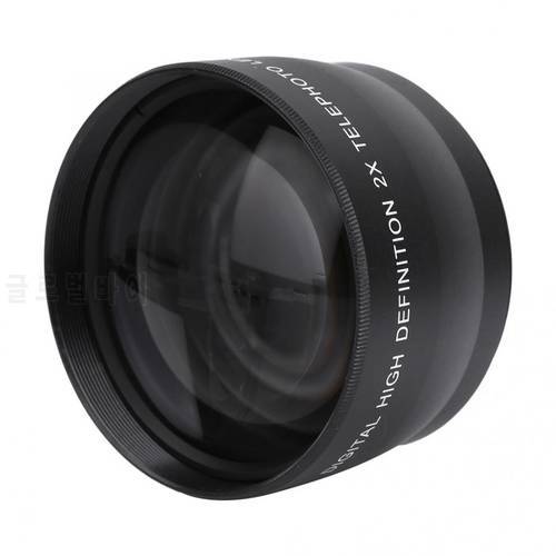 58mm 2X Magnification Camera Lens Universal Tele Converter Telephoto Lens Replacements