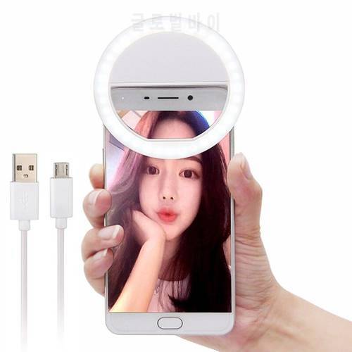 Selfie LED Ring Flash luz para selfie telefoon lens lampka do telefonu for iPhone xr Samsung a70 a50 s10 Mobile Phone Light Clip