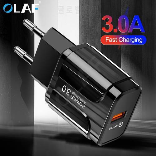 Olaf quick charge 3.0 USB Charger Phone Charger for iPhone 6 7 8 X XS max Fast Wall Charger for Samsung S8 S9 Xiaomi mi 8 Huawei