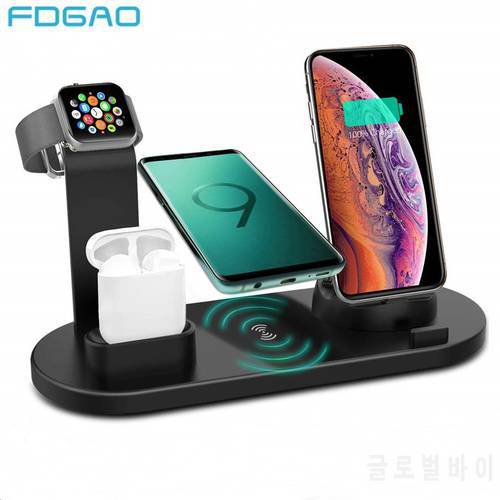 Wireless Charging Dock Stand For iPhone 14 13 12 11 X 8 Plus XS MAX XR Airpods Pro Apple Watch 8 7 SE 6 Fast Charger Station