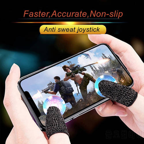 Breathable Mobile Game Controller Finger Sleeve 1 Pair Sweatproof Touch Screen Finger Cots For Pubg Accessories Manga del dedo
