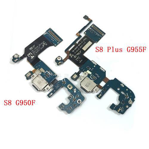 Original For Samsung Galaxy S8 G950F S8 Plus G955F Headphone Jack Microphone USB Port Charging Socket Dock Connector Flex Cable