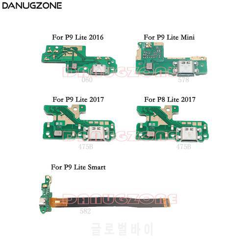 USB Charging Dock Port Socket Jack Connector Charge Board Flex Cable For Huawei P9 Lite 2016 P8 Lite 2017 / P9 Lite Mini Smart