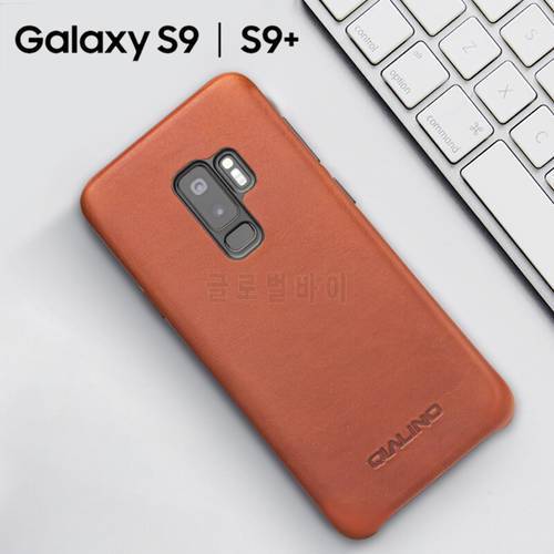 Qialino brand genuine leather cover for Samsung Galaxy S9 / S9 Plus full edge protect back phone case real natural calf cowhide
