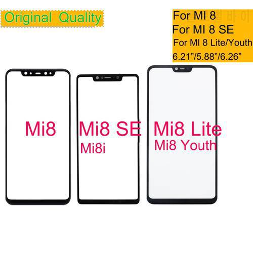 10Pcs/Lot For Xiaomi MI 8 MI8 SE Lite Youth Pro MI8 Mi8i Touch Screen Panel Front Outer Glass Lens Front LCD Glass With OCA Glue