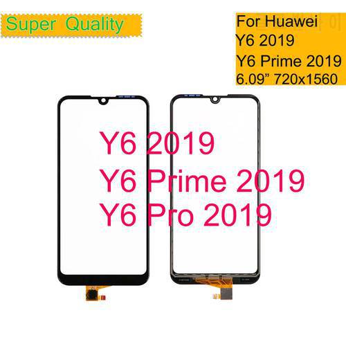 10Pcs/Lot For Huawei Y6 2019 Touch Screen Y6 Prime 2019 Touch Panel Sensor Digitizer Front Outer LCD Glass Y6 Pro 2019
