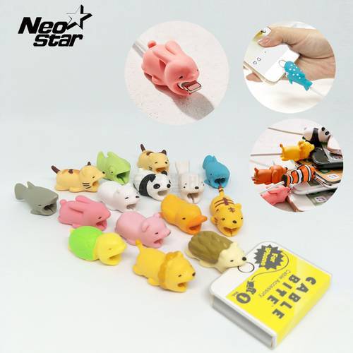 NEO STAR Soft Silicone Cute Animal Cable Protector Anti Break Data/Charging Cable For Figure USB Data Cable