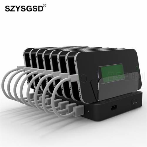 SZYSGSD 96W USB Charger Multi USB Charging Station Dock 8 Port For iPhone ipad Huawei Phone Charger Tablet Power Adapter