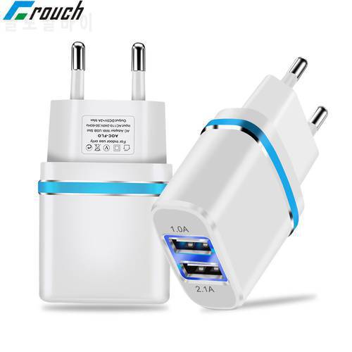 Crouch 5V2A 3U USB Charger EU US Adapter traverl charger charging for apple iphone samsung xiaomi huawei charger micro usb cable