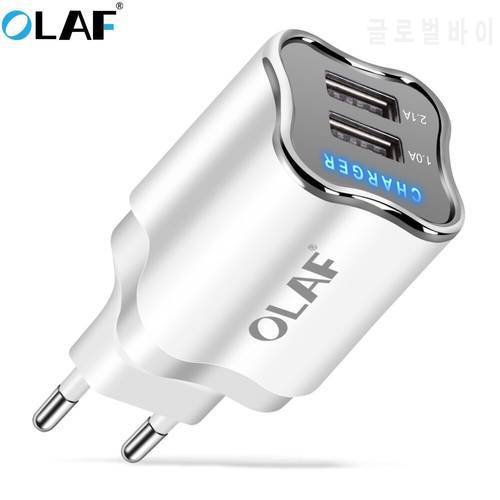 2 Port USB Charger 5V 2.1A EU/US Plug Portable Wall Adapter Mobile Phone Charging For iphone XS Samsung Huawei Xiaomi chargers
