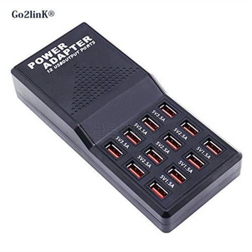 Multi USB Charger US EU UK AU Plug 12 Ports Wall Desktop Charge Power Adapter For iphone iPad Samsung Huawei HTC Tablet Charging