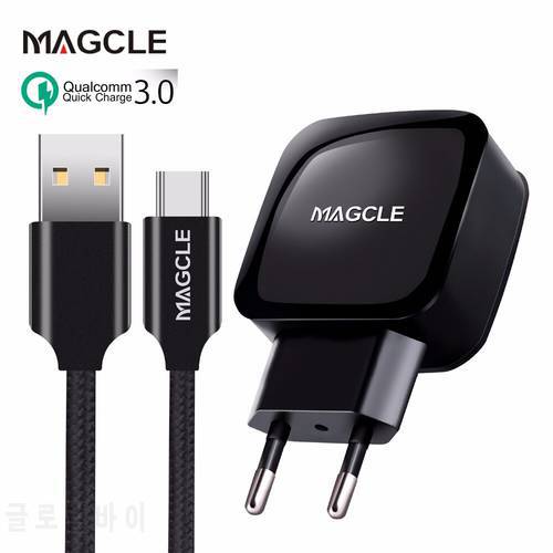 Magcle QC3.0 charger 18W quick charger 3.0 fast charger + Magcle 2A USB cable for Samsung Huawei xiaomi shipping