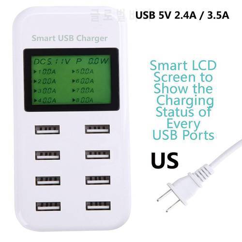 8 Ports USB charger Desktop Travel Wall Quick Charger Adapter for iphone huawei xiaomi Tablet PC Tablet PC&USB Mobile Device