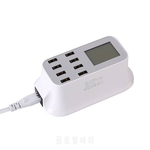 Smart USB Charger 8 Port 5V 8A LED Screen Display Quick Charge 3.0 For iPhone iPad Samsung S8 Huawei Meizu Xiaomi Adapter