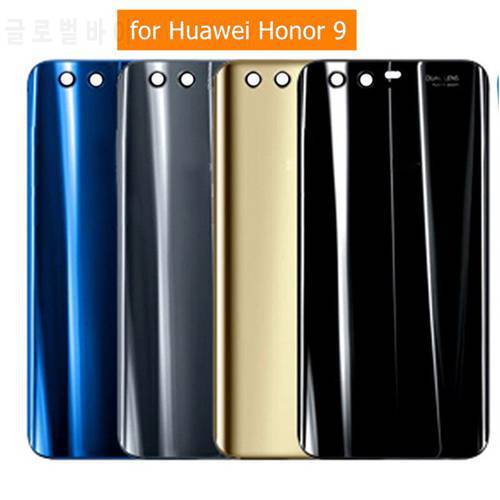 for Huawei Honor 9 Glass Battery Back Cover for Huawei Honor 9 STF-AL10 Rear Door Housing Cover Replacement Repair Spare Parts
