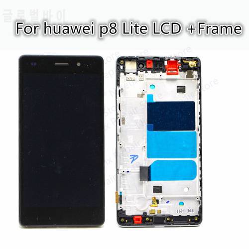 Huawei P8 Lite LCD Display Touch Screen Digitizer Assembly With Frame Replacement ALE-L04 ALE-L21 lcd For 5.0