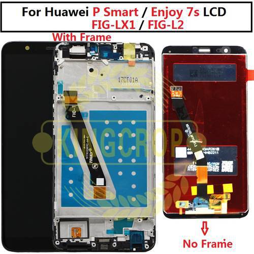 For Huawei P Smart LCD Display Touch Screen Digitizer Assembly With Frame For Huawei Holly 4 Plus /Enjoy 7s FIG-LX1 FIG-L21 Lcd