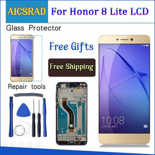 AICSRAD Display For HUAWEI Honor 8 Lite LCD Display Touch Screen for Huawei Honor 8 Lite Display LCD Digitizer with frame