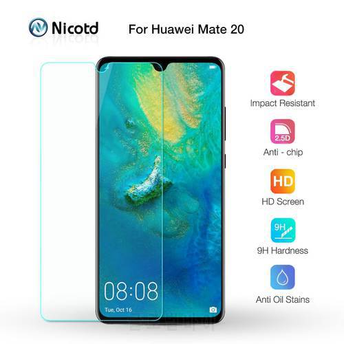 Nicotd 2.5D 9H Premium Tempered Glass For Huawei Mate 20 6.53 inch Screen Protector Toughened protective film For Huawei Mate 20