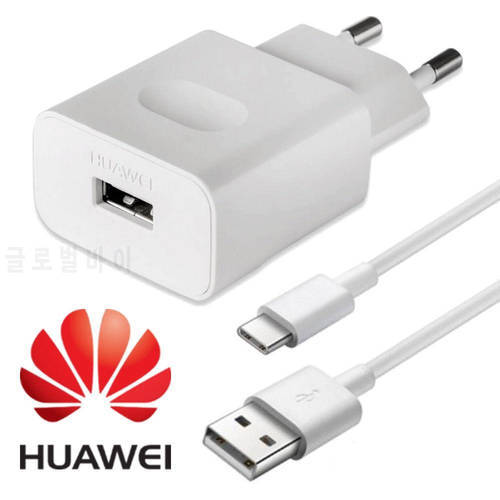 Original Huawei P9 Fast Charger QC 2.0 Quick usb type c cable EU Charge adapter for Huawei Honor 9 nova 2 3 3e 4 5e p20 lite P10