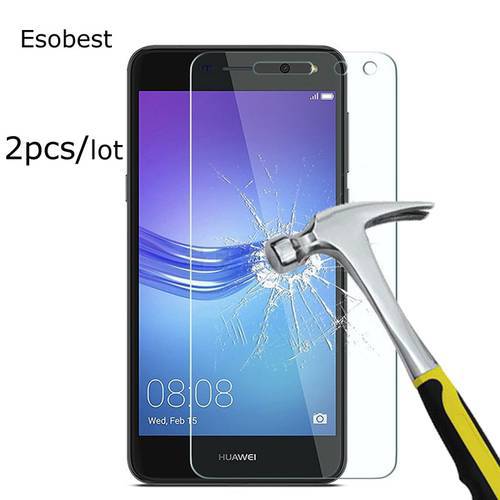 Esobest 2pcs Tempered Glass for Huawei Y6 2017 honor 10 p20 lite pro Screen Protector for Huawei Y6 Y7 prime 2018 Glass film