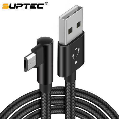 SUPTEC 90 Degree Micro USB Cable 2.4A Fast Charging Data Wire Cord Charger Cable for Android Samsung S6 S7 Edge Xiaomi Huawei LG