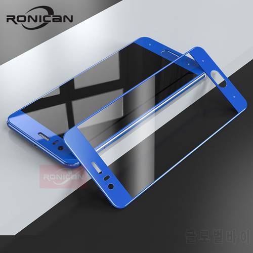 Honor 9 glass tempered Huawei honor 9 screen protector full cover blue protective film RONICAN Huawei honor9 tempered glass 5.2