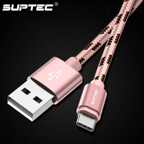 SUPTEC 2M 3M USB Type C Cable for Samsung S9 S8 Note 9 2.4A Fast Charging Data Type-C Charger Cable for Huawei Xiaomi Oneplus 3T