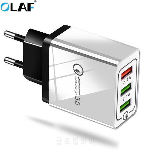 Olaf quick charge 3.0 USB Charger for iPhone X 8 7 EU US Wall Charger Fast Charging for Samsung S9 S8 S7 For Huawei P20 Pro Lite