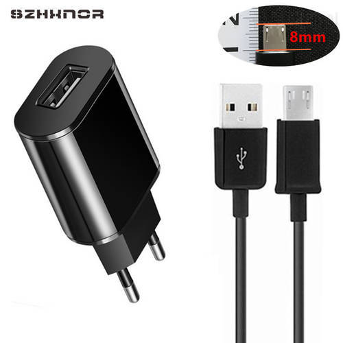 8mm Long Tip micro usb Charge 5V 2A charger for Huawei Y6 Y7 Prime 2018 Honor 7a pro Oukitel K10000 K3 C8 U20 PLUS Microusb cord