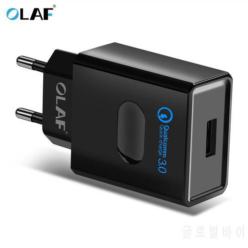 OLAF EU/AU/US Plug USB Charger QC3.0 QC2.0 18W Portable Wall Charger for Huawei P20 Pro Mate 10 lite P10 Mobile Phone Chargers