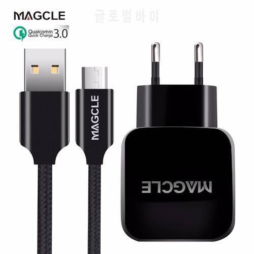 Magcle quick charger 3.0 QC3.0 18W USB Fast charger + Magcle 2A usb Cable for Samsung Huawei Xiaomi shipping