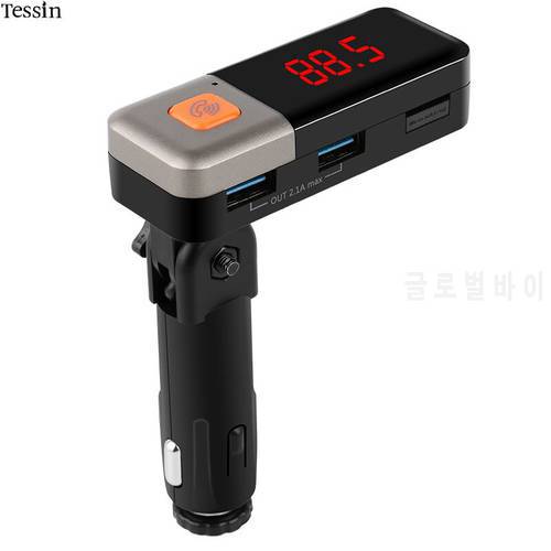 INGMAYA Car USB Charger Adapter AUX Line In FM Mp3 Player Handsfree Call For iPhone iPad Samsung POCO Redmi Huawei Phone Audio