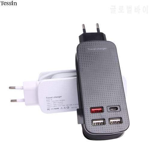 INGMAYA Multi Port USB Travel Charger 50W Quick Charge QC3.0 Type C Fast For iPhone Samsung Redmi PCOC Phone Charging Adapter