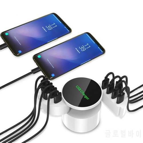 INGMAYA 10 Ports USB Charger Station 5V8A Foldable Quick Drive For iPhone iPad Samsung Huawei Xiaomi Meizu LG ZTE HTC AC Adapter
