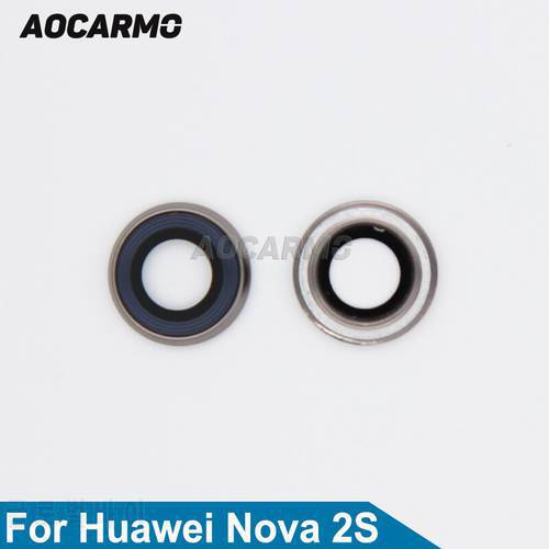 Aocarmo Rear Back Camera Lens Glass Ring Cover Replacement Part For Huawei Nova 2S HWI-AL00