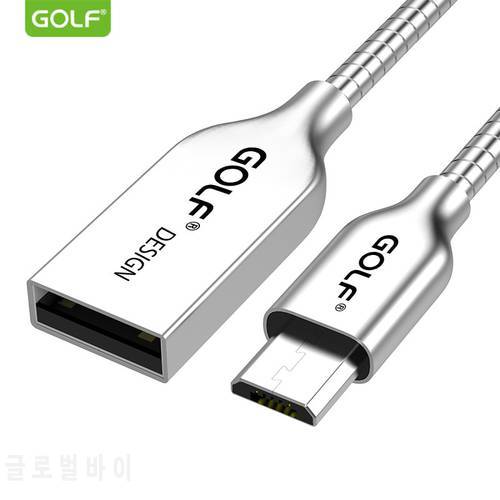 GOLF Zinc Alloy Micro USB Cable Fast USB Charging Data Cable for Huawei Samsung LG Tablet Android Mobile Phone USB Charger Cable