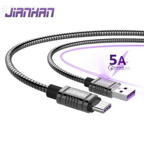 5A Type C USB 2.0 Cable USB C wire For Huawei Honor Fast Charging metal Wire For Samsung s9 Note 3A fast Charging