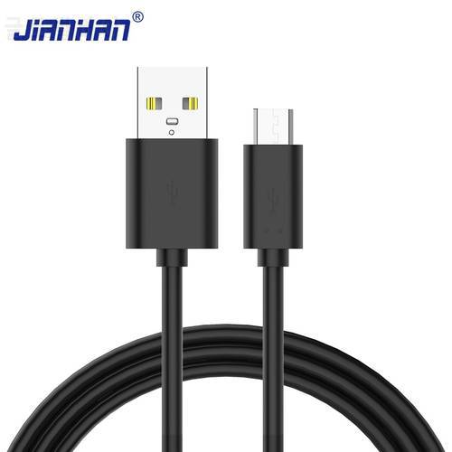 JianHan Micro USB Charger Flat Cable For Samsung Huawei Xiaomi 1M 2M Data Sync Cord Wire 2.4A fast charging Mobile Phone Cables