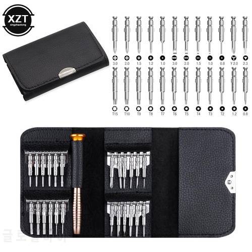 Leather Case 25 In 1 Torx Screwdriver Set Mobile Phone Repair Tool Kit Multitool Hand Tools For Iphone Watch Tablet PC 2019
