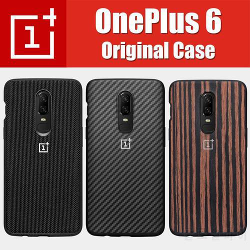 100% Official OnePlus 6t Case original 1+6T OnePlus 6 bespoke Silicone Sandstone Nylon Karbon Bumper Leather Flip Cover