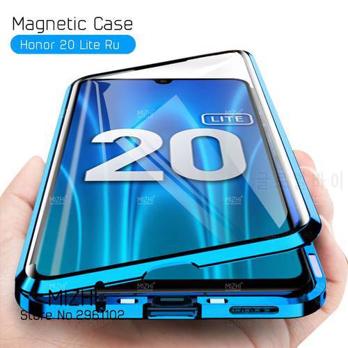 360 Double Sided Glass Case On Honor 20 Lite Case 2020 Magnetic Metal Back Cover For Huawei Honor 20 Light 20Lite Coque 6.15