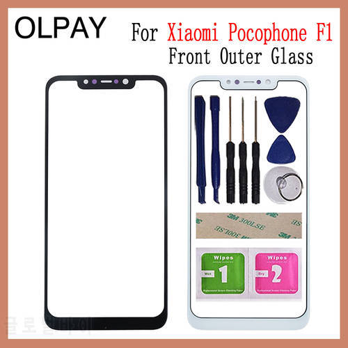 LCD Display Touch Panel Front Glass For Xiaomi Pocophone F1 Poco X3 NFC X3 GT M3 Pro C3 Touch Screen Glass Replacement