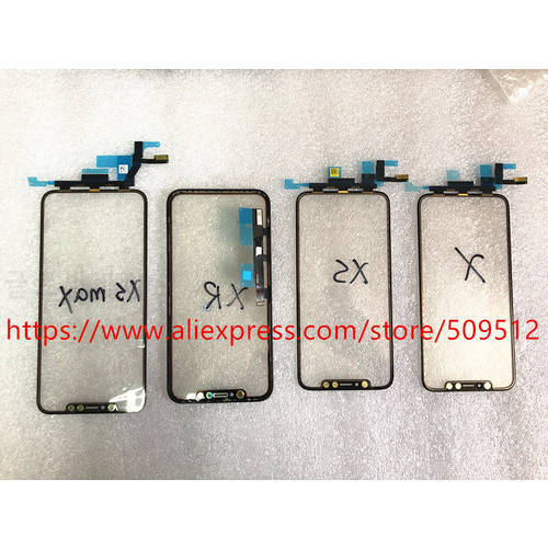 1pcs Original Touch Screen Front Outer Glass Panel with Flex Cable+ OCA For iPhone X XS XS Max XR 11 11Pro max Replacement Parts