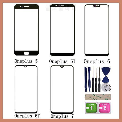 LCD Display Touch Panel Front Glass For Oneplus 3 3T 5 5T 6 6T 7 7T 7 Pro Touch Screen Digitizer Front Glass Replace