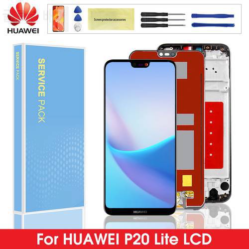 5.84&39&39 Display for Huawei P20 lite ANE-LX1 Lcd Display Touch Screen Digitizer Assembly with Frame for Huawei Nova 3e Replacement