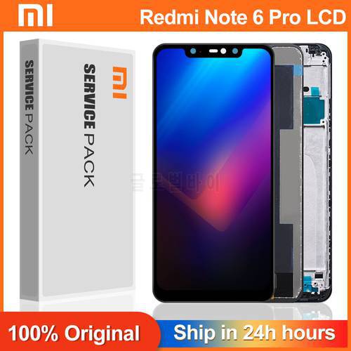AAA Quality for Xiaomi Redmi Note 6 Pro LCD Display with Frame Touch Screen Digitizer LCD For Redmi Note6 Pro Assembly