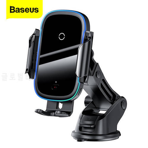 Baseus Qi Car Wireless Charger for iPhone 11 Samsung Xiaomi 15W Induction Car Mount Fast Wireless Charging with Car Phone Holder