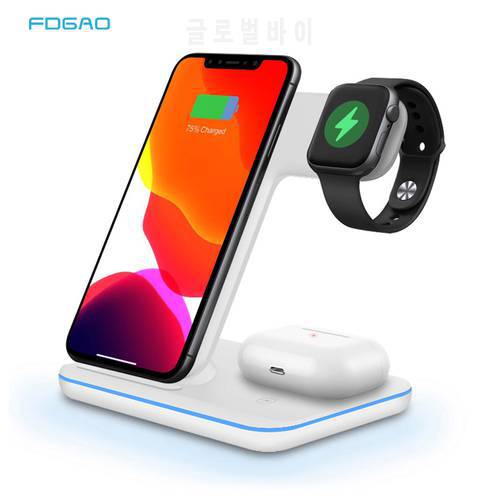 20W 3 in 1 Wireless Charger For iPhone 14 13 12 11 XS XR X 8 Samsung S22 Charging Dock Station for Apple Watch 7 6 Airpods 3