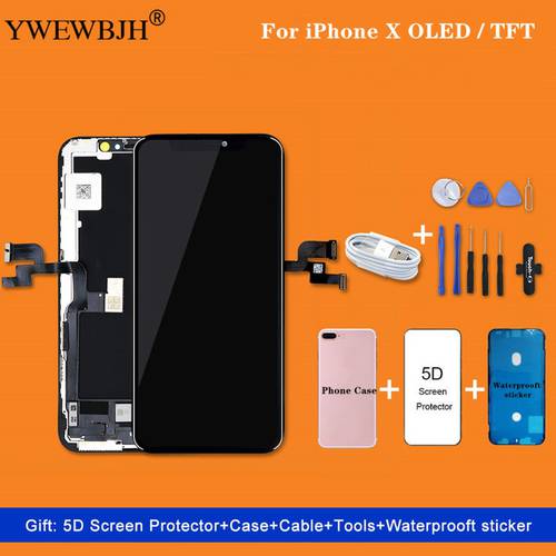 AAA+++ LCD For iPhone X Xs OLED With 3D Touch Digitizer display for iphone x LCD Screen Digitizer Replacement Assembly with Gift
